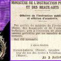 1925 Dimanche 05 Juillet : FRESNE-LAHERTE Officer d'Académie