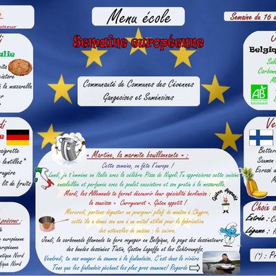 MENU cantine semaine du 09 au 15 mai 11