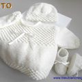 TUTO 037 - tricot bb, explications PDF trousseau bebe complet laine fait main