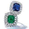 Sapphire and Diamond Ring, Harry Winston & Important Emerald and Diamond Ring