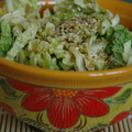 Salade de chou chinois au sésame, sans blé, sans lait, et appel à recettes !