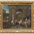 Gérard Hoet (Bommel 1648 - La Haye 1733), La danse de Salomé & Le banquet d'Antoine et de Cléopâtre