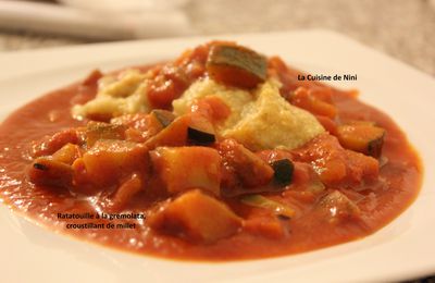 Ratatouille à la gremolata, croustillant de millet