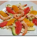Salade d'Avocat, Fenouil, Crevettes et Agrumes