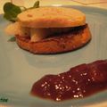 Foie gras aux poires et au pain d'épices perdues 