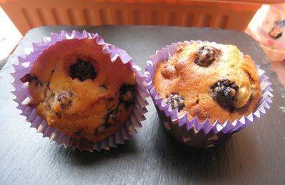 Muffins mûres chocolat blanc