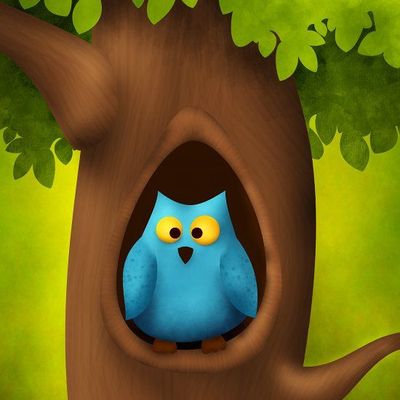 Blue owl - Hibou bleu