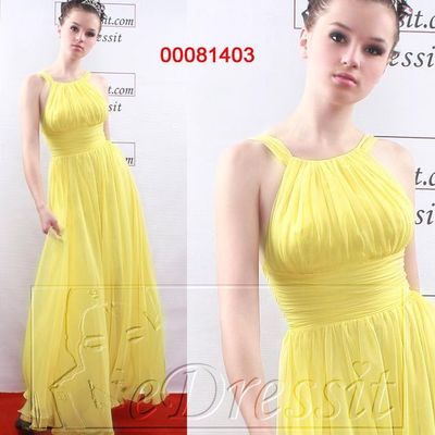 eDressit Robe de soirée/ mariage/cérémonie Magnifique jaune 00081403