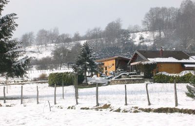 L'hiver...Vue depuis le chalet et de l'extérieur