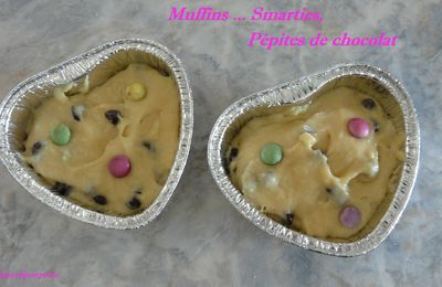 Muffins aux Smarties ... Pépites de chocolat