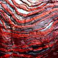 Bands of hematite, magnetite and jasper