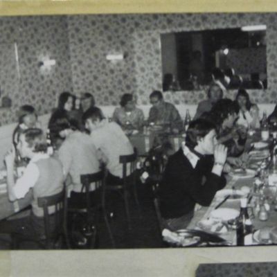  1978 . Repas de mariage à Aix Les Bains avec les copains..!.un peu plus tard naissance du petit Guy,de suite sur motos ...!
