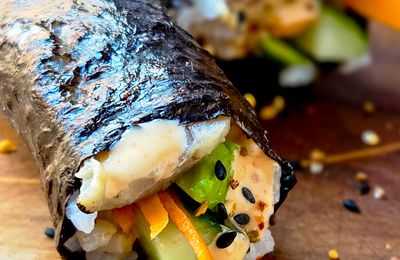 Handroll poissons grillés épicés