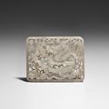 An openwork white jade dragon plaque, Early Ming dynasty, 15th century