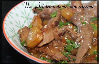 P'tites aiguillettes de canard à l'ananas