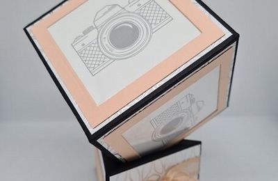 Cube photo et son support triangle - Tutoriel