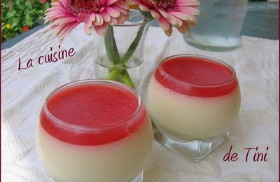 Panna cotta chocolat blanc/fraises