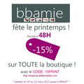 BBamie fête le Printemps...-15% sur toute la boutique !!!!