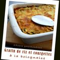 Gratin de riz et courgettes à la bolognaise (plat express)