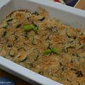 Crumble de courgettes à la noisette