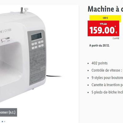 Nouvelle machine à coudre électronique E-element by Pfaff C1105 en vente à partir du 20 décembre 2021 !