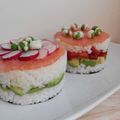 ..Mes premiers sushis cakes...