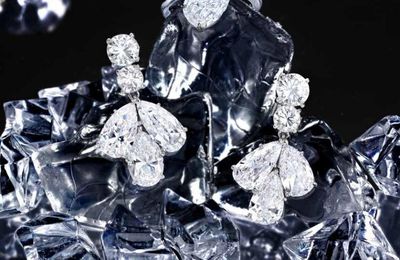 An impressive pair of diamond earrings, Cartier