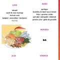 Menus des repas scolaires du 12 au 16 juillet 2010