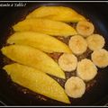 Coupe glacée fruits de la passion aux mangues et bananes rôties caramélisées