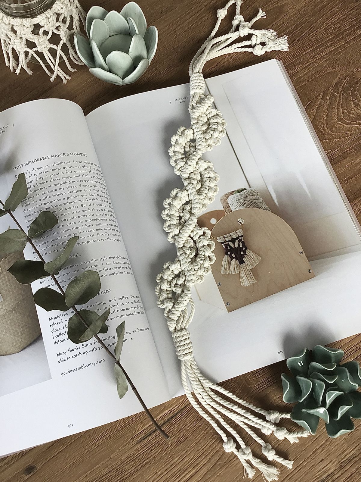 Marque-page « motif coquillettes »