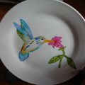 assiette porcelaine colibri