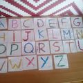 Alphabet peint avec les doigts