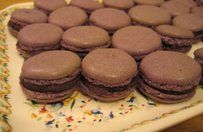 Macarons violette et coquelicot