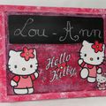 PLAQUE DE PORTE HELLO KITTY (ARDOISE)