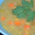 Soubenn noz: contribution modeste et prudente avec une soupe confortable pois cassé, chou, carotte et noisette grillée...