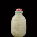 A white and russet jade 'chilong' snuff bottle, Qianlong