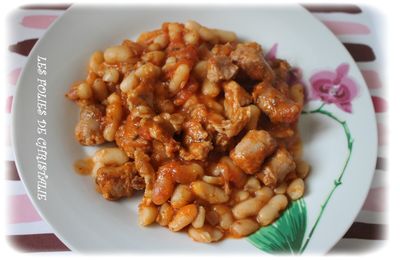 Haricots lingots et saucisses au Cookéo