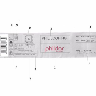 Comment lire une étiquette de pelote de laine.