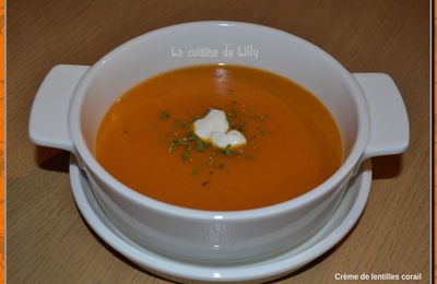 Crème de lentilles corail