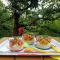 Rillettes d'artichaut à la ricotta, salsa de tomates cerise pour l'apéro 