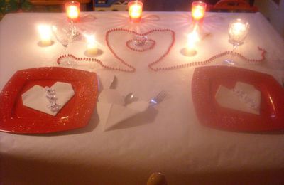 Décoration de table pour la st valentin