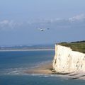 Vol au dessus des falaises crayeuses de Mers les Bains