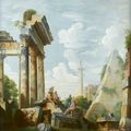 Gian-Paolo PANINI et son atelier (Piacenza 1691 - Rome 1765) - Caprice architectural 