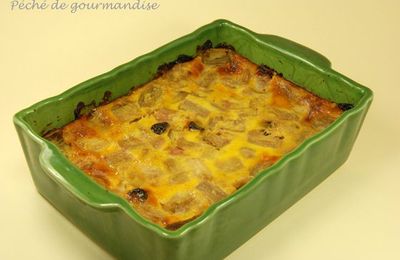 Clafoutis rhubarbe et raisins secs d'après Christophe Felder