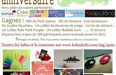 Concours pour les 4 ans de "Tous les chemins mènent à Kob" !