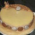 Entremet noix et pralin 