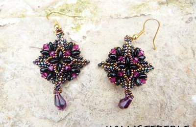 BOUCLES D OREILLES TISSEES