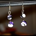 Boucles d'oreilles "...mauve..."