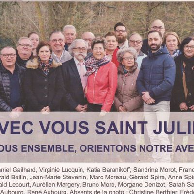 Elections Municipales 2020 : Une Association de Volontés Engagées pour votre Commune ! AVEC VOUS ST JULIEN !