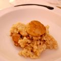 Risotto aux noix de Saint Jacques et vinaigre balsamique à la truffe